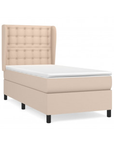 Giroletto a Molle con Materasso Cappuccino 100x200cm Similpelle