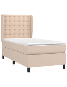 Giroletto a Molle con Materasso Cappuccino 100x200cm Similpelle 2