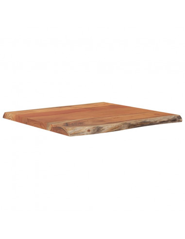 Piano Tavolo 60x60x2,5 cm Quadrato Massello Acacia Bordi Vivi