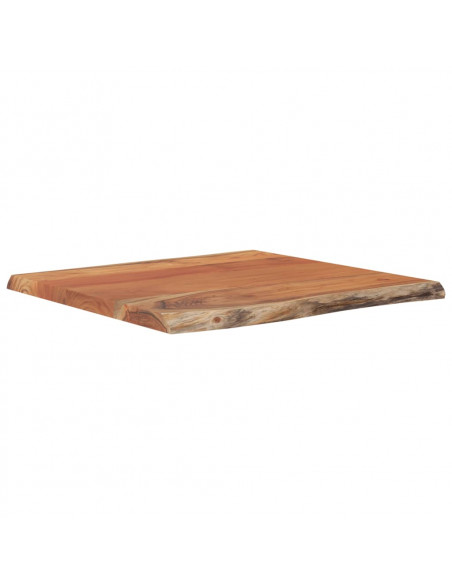 Piano Tavolo 60x60x2,5 cm Quadrato Massello Acacia Bordi Vivi
