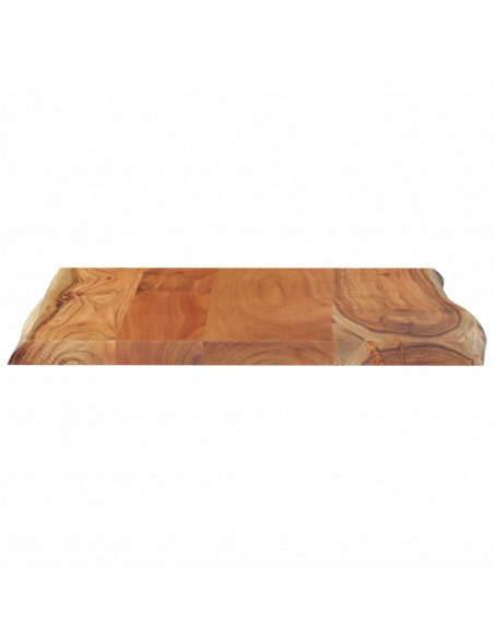 Piano Tavolo 60x60x2,5 cm Quadrato Massello Acacia Bordi Vivi