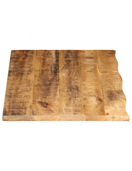 Piano Tavolo 100x60x2,5cm Bordi Vivi Legno di Mango Grezzo