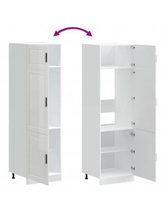 Armadio da Cucina Porto Bianco Lucido in Legno Multistrato