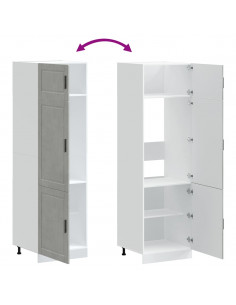 Armadio da Cucina Porto Grigio Cemento in Legno Multistrato