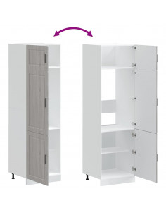 Armadio da Cucina Porto Grigio Sonoma in Legno Multistrato