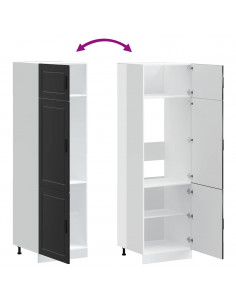 Armadio da Cucina Porto Nero in Legno Multistrato