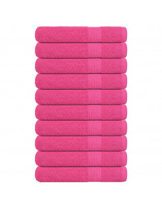 Asciugamani 10 pz Rosa 100x200 cm 360 g/m² 100% Cotone