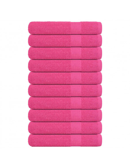 Asciugamani 10 pz Rosa 100x200 cm 360 g/m² 100% Cotone