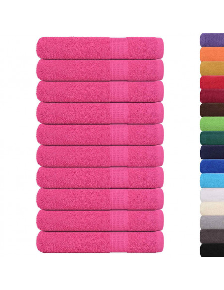 Asciugamani 10 pz Rosa 100x200 cm 360 g/m² 100% Cotone