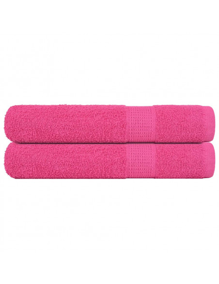 Asciugamani 2 pz Rosa 100x200 cm 360 g/m² 100% Cotone