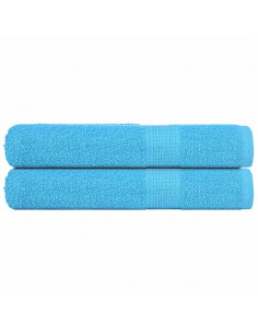 Asciugamani 2 pz Turchesi 100x200 cm 360 g/m² 100% Cotone