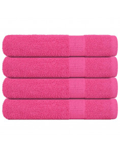 Asciugamani 4 pz Rosa 100x200 cm 360 g/m² 100% Cotone