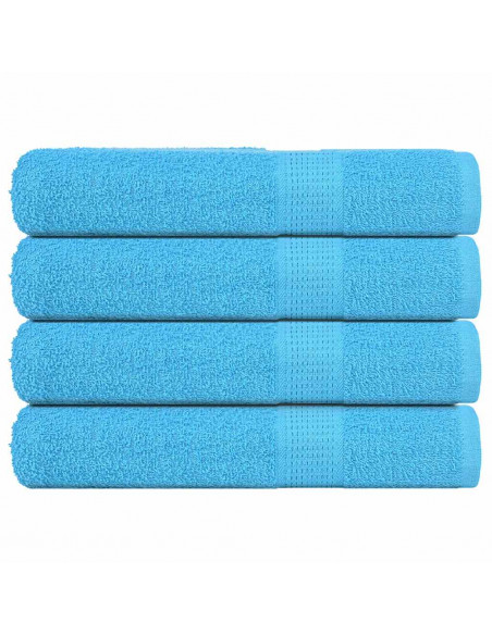 Asciugamani 4 pz Turchesi 100x200 cm 360 g/m² 100% Cotone