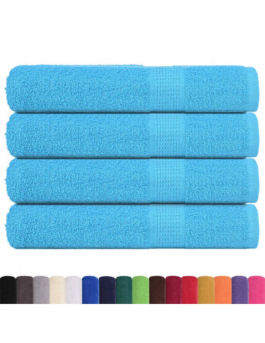 Asciugamani 4 pz Turchesi 100x200 cm 360 g/m² 100% Cotone