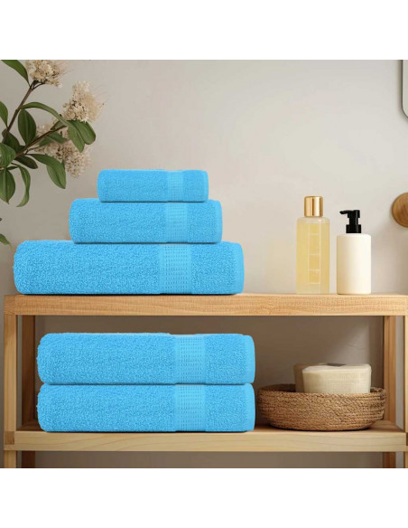 Asciugamani 4 pz Turchesi 100x200 cm 360 g/m² 100% Cotone