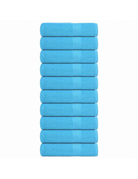 Asciugamani Bagno 10 pz Turchesi 100x150cm 360 g/m² 100% Cotone