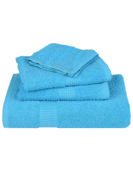 Asciugamani Bagno 10 pz Turchesi 100x150cm 360 g/m² 100% Cotone