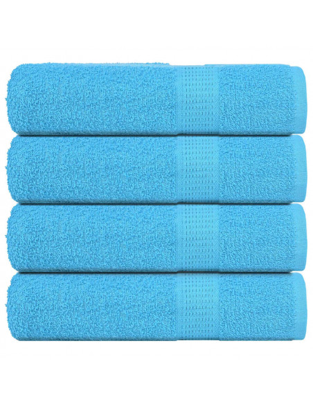 Asciugamani Bagno 4 pz Turchesi 100x150 cm 360 g/m² 100% Cotone