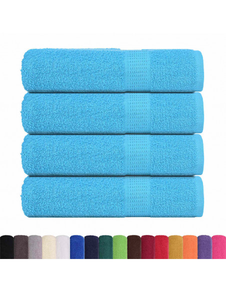 Asciugamani Bagno 4 pz Turchesi 100x150 cm 360 g/m² 100% Cotone