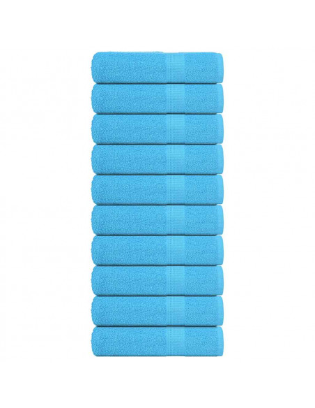 Asciugamani Doccia 10 pz Turchesi 70x140cm 360 g/m² 100% Cotone