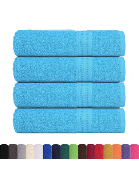 Asciugamani Doccia 4 pz Turchesi 70x140 cm 360 g/m² 100% Cotone