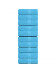 Asciugamani Ospiti 10 pz Turchesi 30x50 cm 360 g/m² 100% Cotone