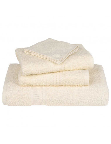 Asciugamani Ospiti 2 pz Crema 30x50 cm 360 g/m² 100% Cotone