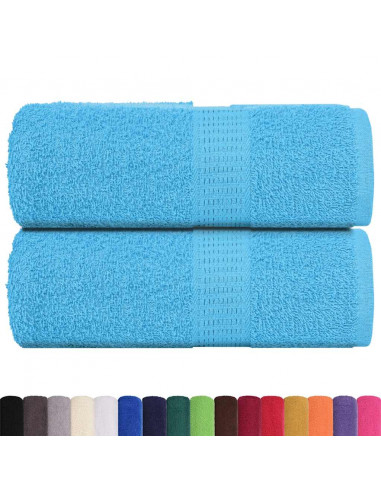Asciugamani Ospiti 2 pz Turchesi 30x50 cm 360 g/m² 100% Cotone