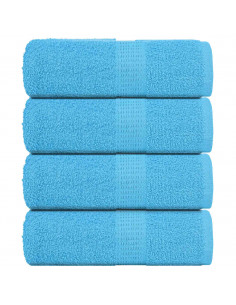 Asciugamani Ospiti 4 pz Turchesi 30x50 cm 360 g/m² 100% Cotone