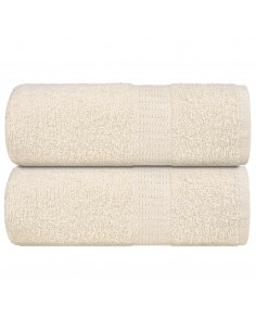 Asciugamani per Sapone 2 pz Crema 30x30 cm 360 g/m² 100% Cotone