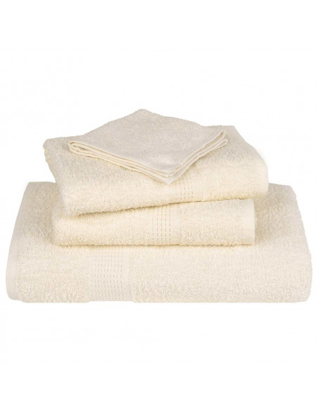 Asciugamani per Sapone 4 pz Crema 30x30 cm 360 g/m² 100% Cotone