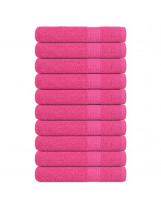 Asciugamani per Sauna 10 pz Rosa 80x200 cm 360 g/m² 100% Cotone