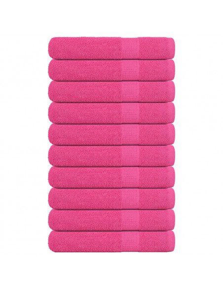 Asciugamani per Sauna 10 pz Rosa 80x200 cm 360 g/m² 100% Cotone