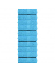Asciugamani Sapone 10 pz Turchesi 30x30 cm 360 g/m² 100% Cotone