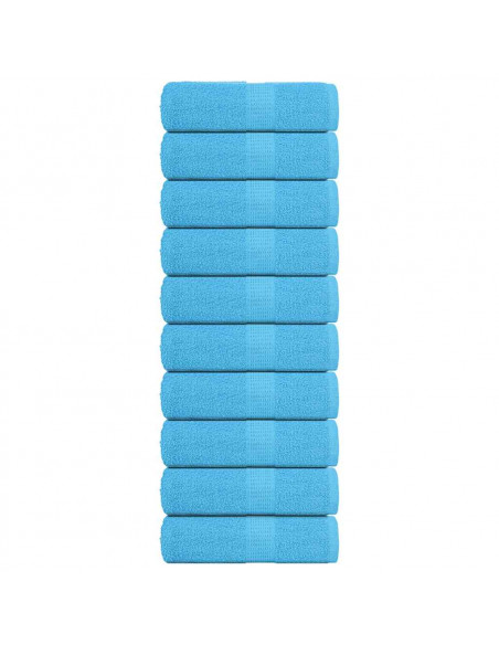 Asciugamani Sapone 10 pz Turchesi 30x30 cm 360 g/m² 100% Cotone