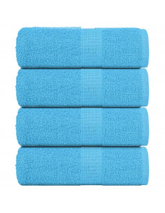 Asciugamani Sapone 4 pz Turchesi 30x30 cm 360 g/m² 100% Cotone