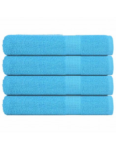 Asciugamani Sauna 4 pz Turchesi 80x200 cm 360 g/m² 100% Cotone