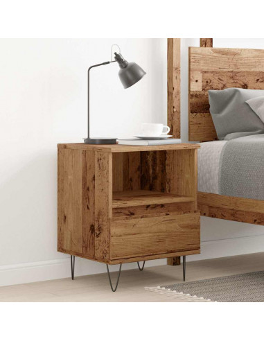 Comodino Legno Antico 40x35x50 cm in Legno Multistrato