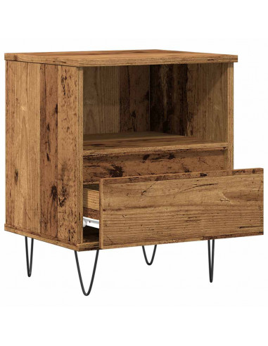 Comodino Legno Antico 40x35x50 cm in Legno Multistrato