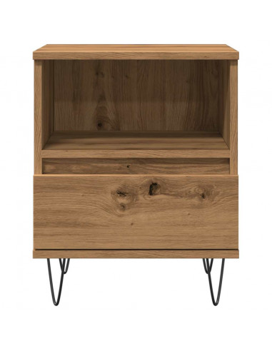 Comodino Rovere Artigianale 40x35x50 cm in Legno Multistrato