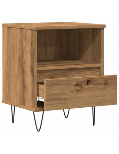 Comodino Rovere Artigianale 40x35x50 cm in Legno Multistrato