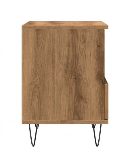 Comodino Rovere Artigianale 40x35x50 cm in Legno Multistrato