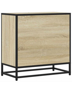 Comodino Rovere Sonoma 60x31x60 cm in Truciolato e Metallo