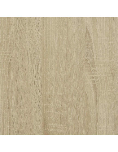 Comodino Rovere Sonoma 60x31x60 cm in Truciolato e Metallo