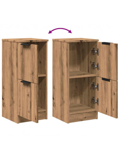 Credenza Rovere Artigianale 30x30x70 cm in Legno Multistrato