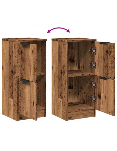 Credenze 2 pz Legno Antico 30x30x70 cm in Legno Multistrato