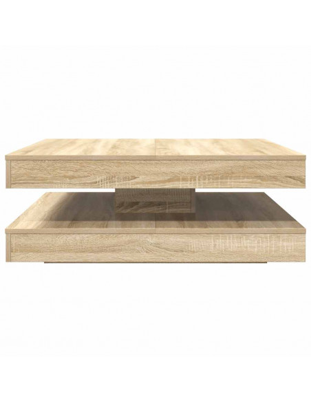 Tavolino da Caffè Girevole a 360 Gradi Sonoma 90x90x34,5 cm