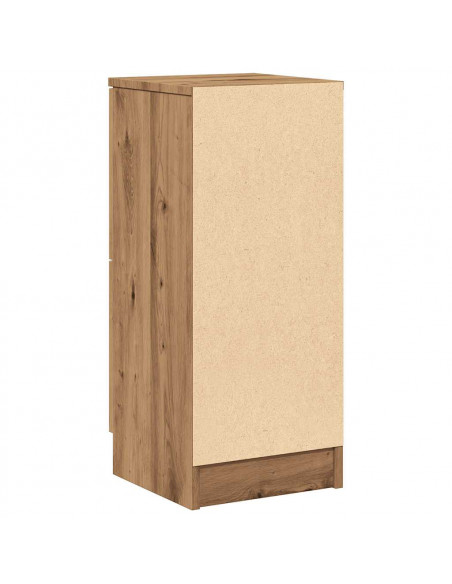 Credenze 2 pz Rovere Artigianale 30x30x70 cm Legno Multistrato