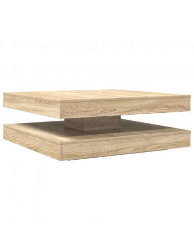 Tavolino da Caffè Girevole a 360 Gradi Sonoma 90x90x34,5 cm