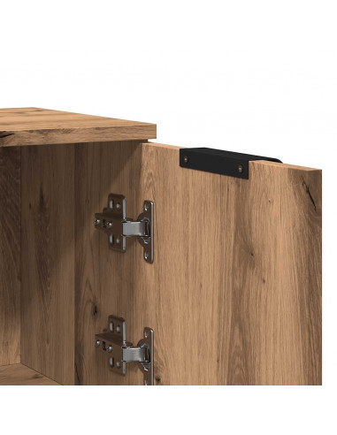 Credenze 2 pz Rovere Artigianale 30x30x70 cm Legno Multistrato